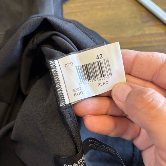 Camomilla Black Cocktail Evening Dress Sheer Long Sleeves Beaded Cuffs Wedding - Picture 11 of 12